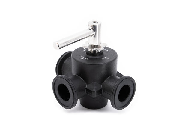 CleanCore™ 3-way valve, TC 1.5", POK DN25, V-core, 1 bar 