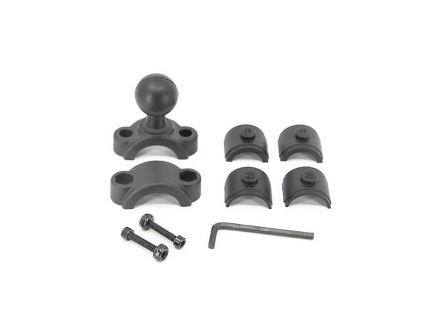 Ball Joint 1", Pipe mount 19/23mm Aluminium 