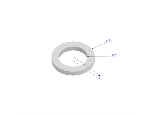 Gasket, 12x8x1.5mm, 2 pcs For inline sensor and O2/Co2 stone 