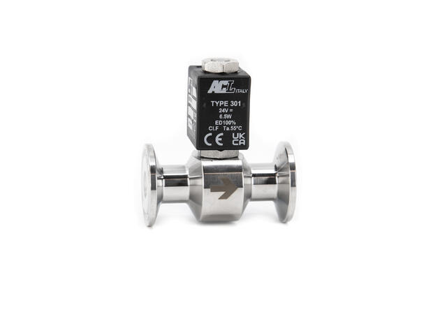 Solenoid valve, TC34mm, NC, DC24V 0-3 bar, 2.0mm orifice 