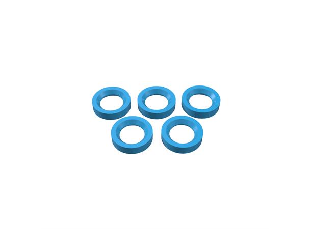 Gasket for sparge pipe/mash hat, 5 pack Blue silicone 