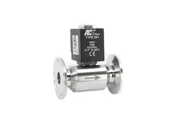Solenoid valve, TC 1.5", NC, DC24V Ø4.5 0-3 bar, 4.5mm orifice 