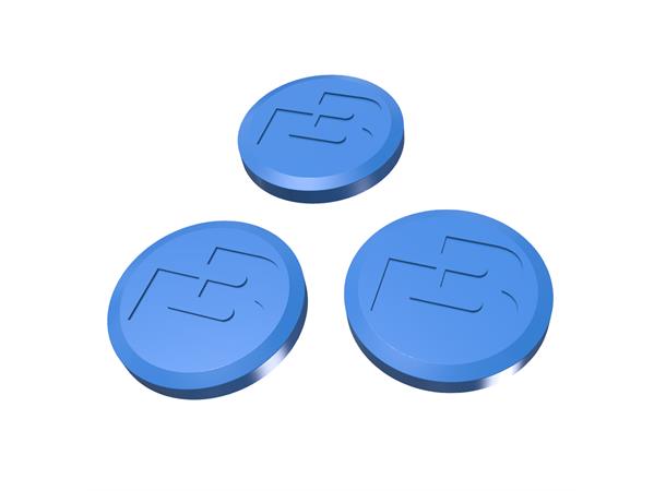 TC Caps, 2", 3-pack Blue Silicone 