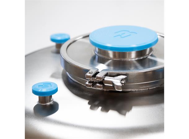 TC Caps, 2", 3-pack Blue Silicone 