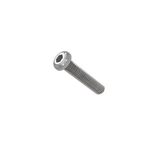 Bolt, M6x30mm, Button head, Hex 4mm SS304. Thread lenght 30mm