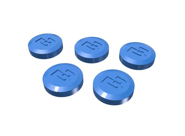 TC Caps, 34mm, 5-pack Blue Silicone 