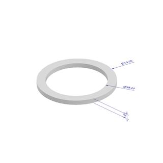 Gasket, 38x49x3mm, 2 pcs For TC 1.5&quot;  weldless flange