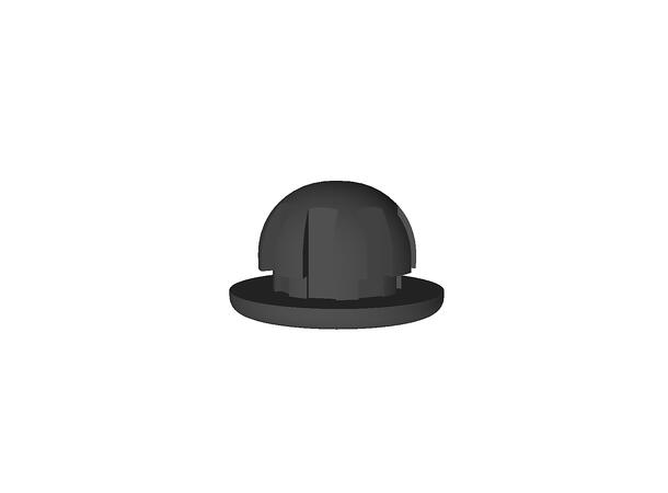 Silicone Plug, 9mm hole, 20-pack Black silicone 