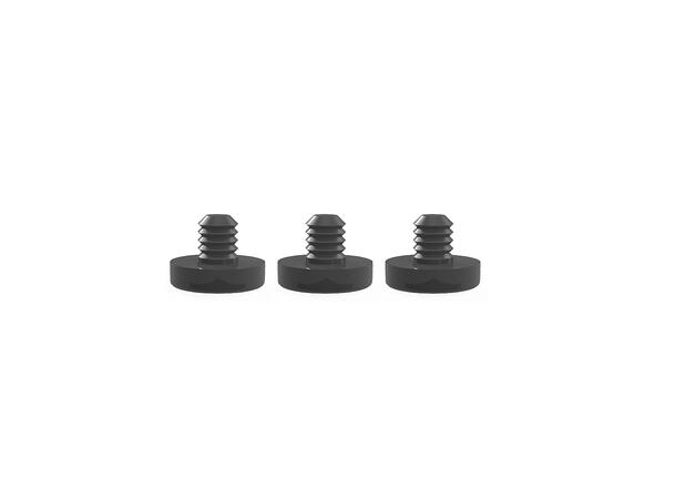 Silicone Plug, M6, 3-pack Black silicone, Shore A 70 